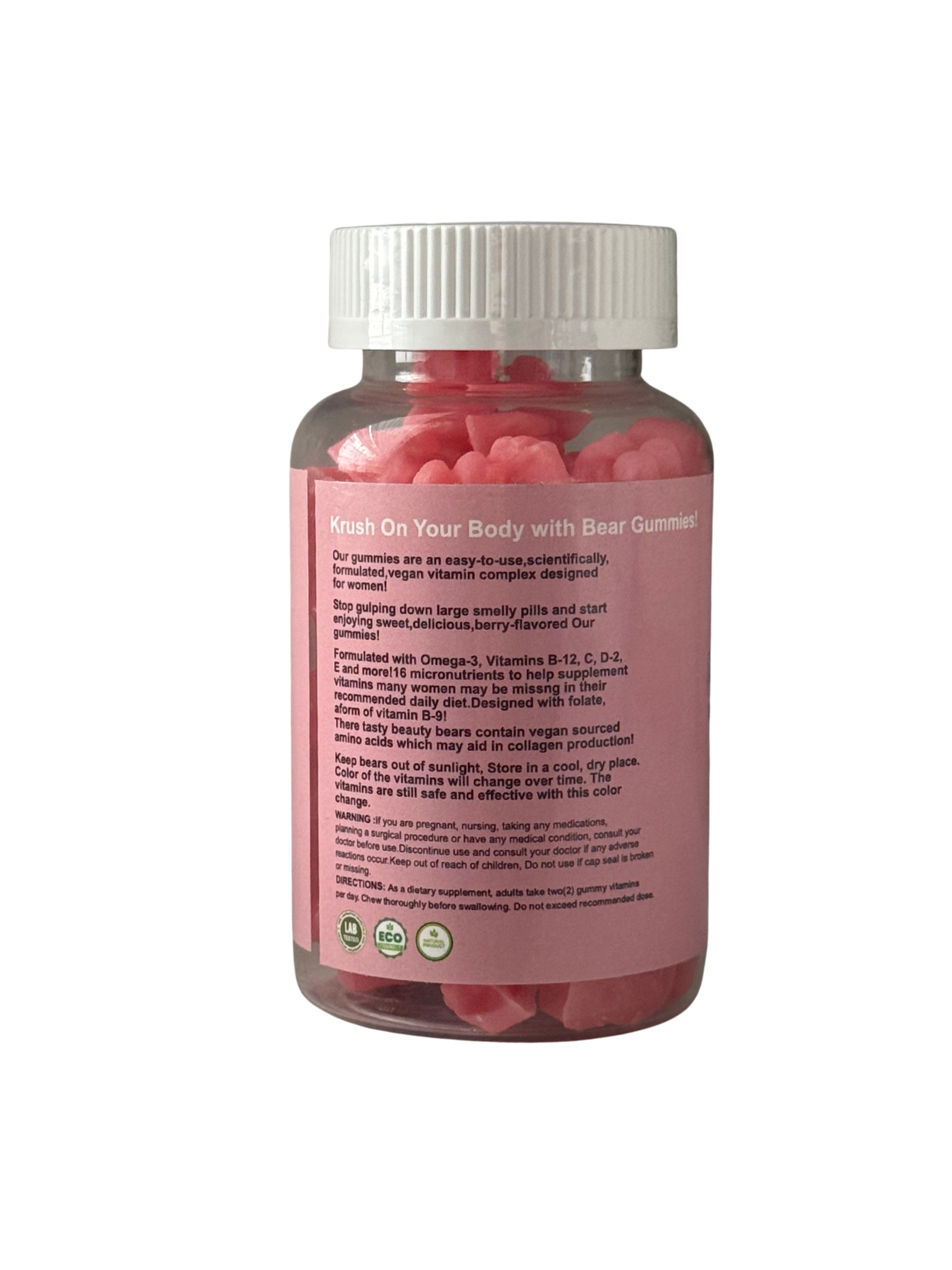 Krush Beauty Hair, Skin & Nails Gummies